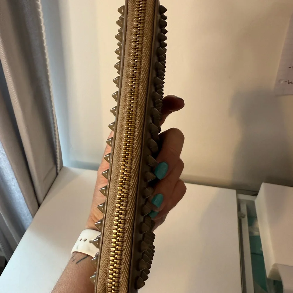 Christian Louboutin Tan Studded Wallet - Picture 4 of 8